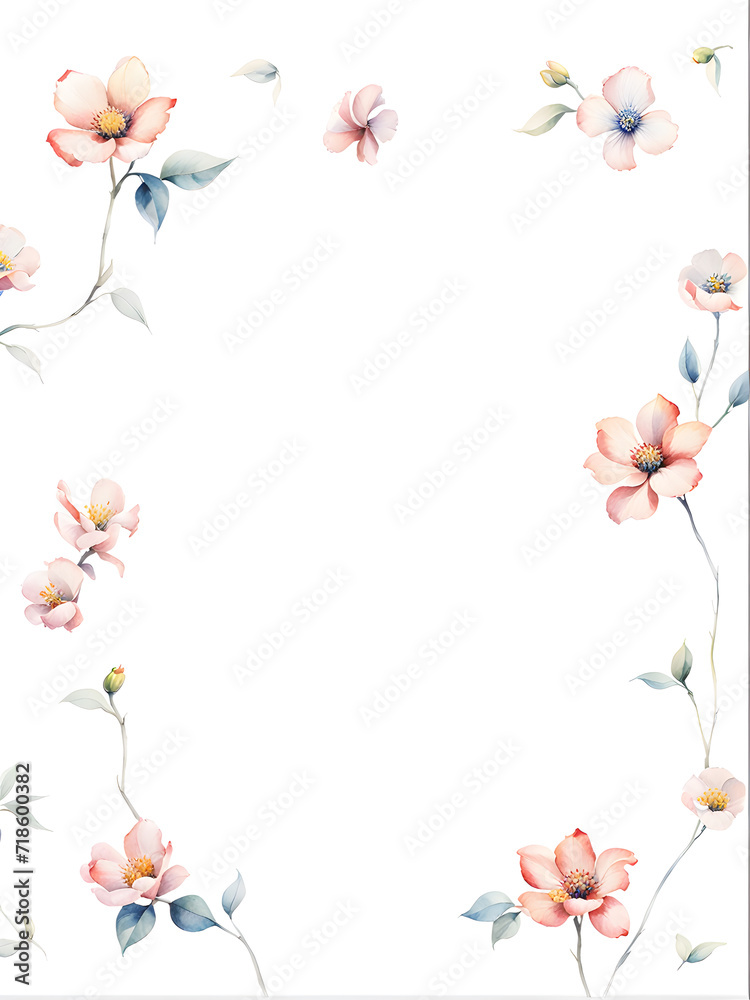 watercolor-minimalist-illustration-featuring-a-red-flower-yellow-flower-blue-flower-and-white