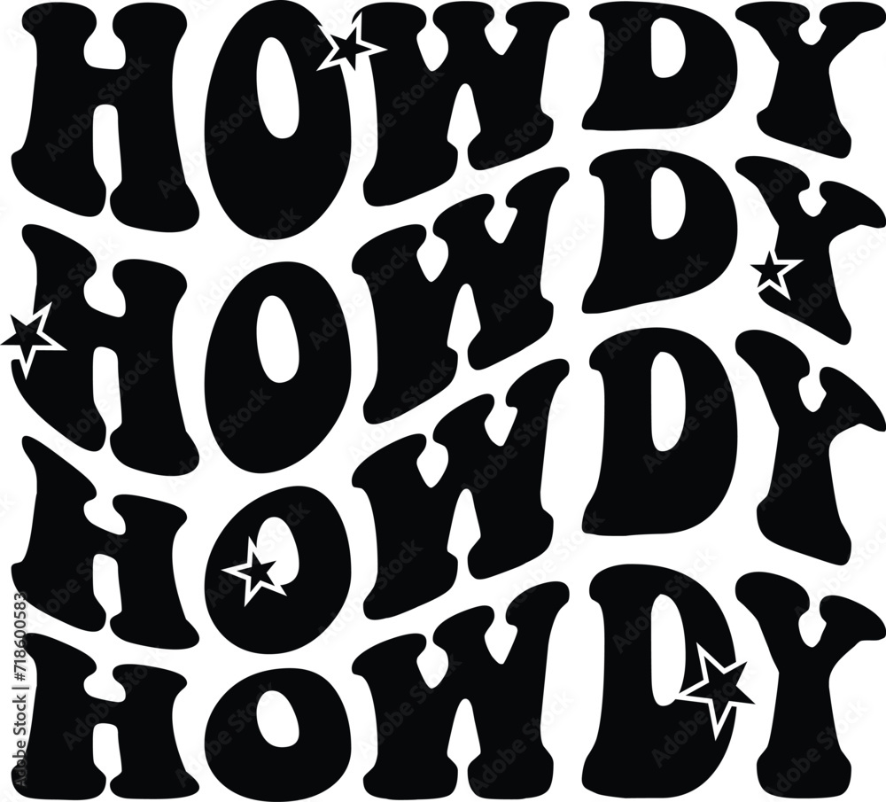 Howdy Svg, Western design silhouette. Howdy Svg, Western design silhouette.