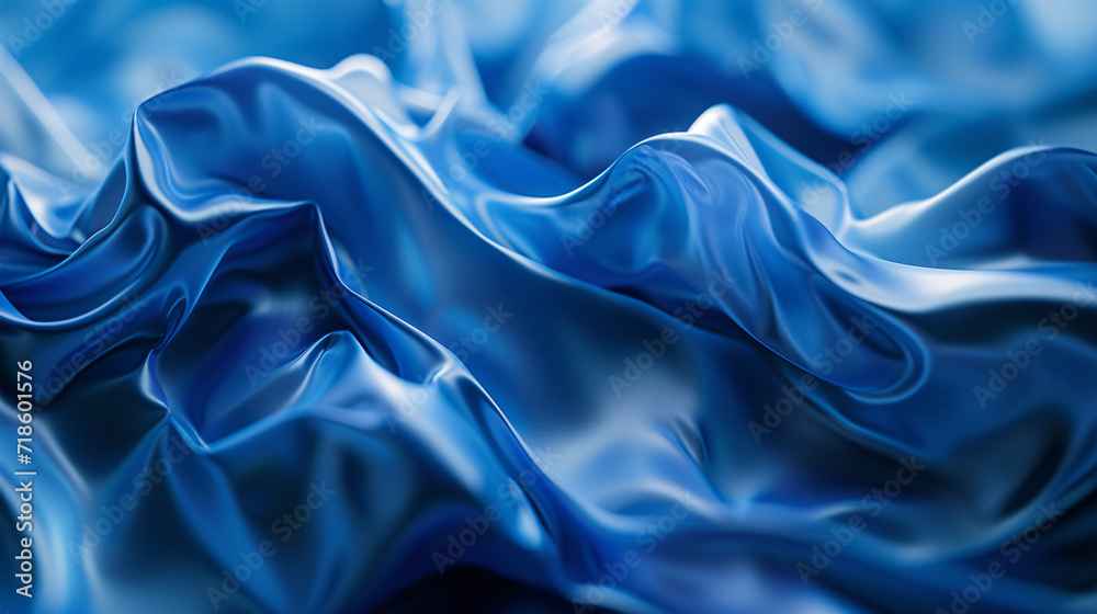 Fototapeta premium Shades of Blue in Abstract 3D Design.