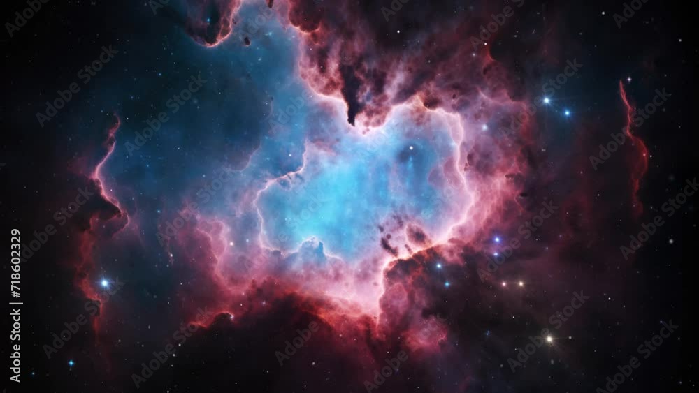 Beautiful space nebula in outer space