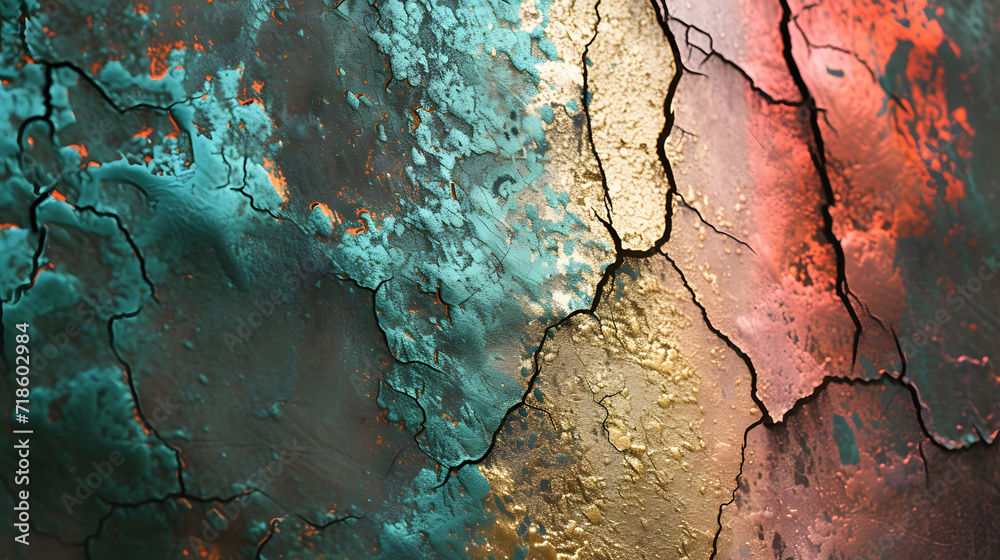 Close Up of Peeling Paint on a Wall