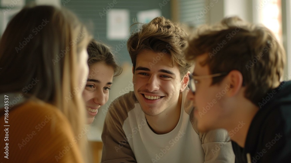 group of students in classroom group of students in classroom