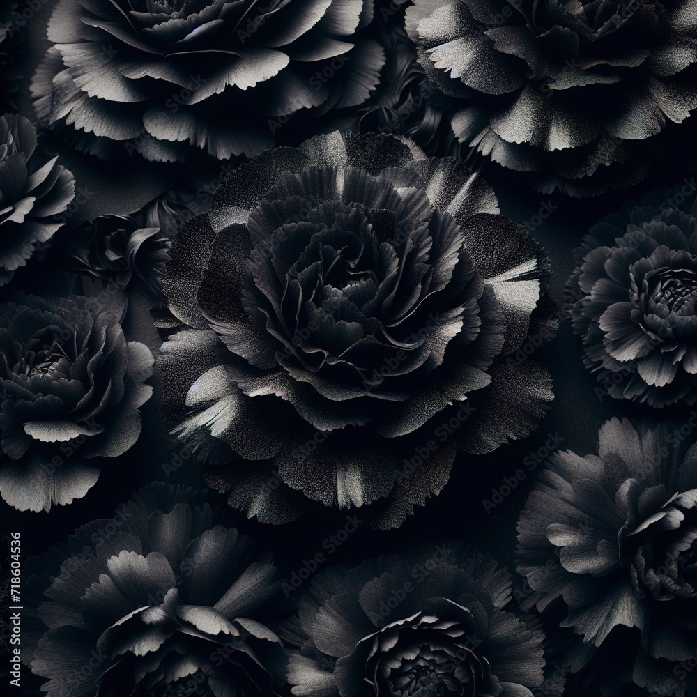 Beautiful Black carnation flower background