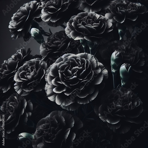 Beautiful Black carnation flower background © Sergiu