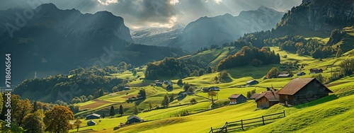 Green Fields and Snowy Peaks, generative ai