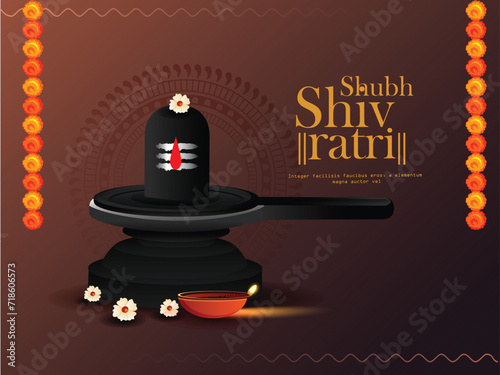illustration of Hindu Religion Happy Maha Shivratri Festival photo
