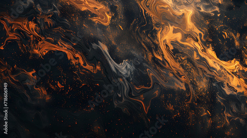 Close-Up of Black and Orange Background