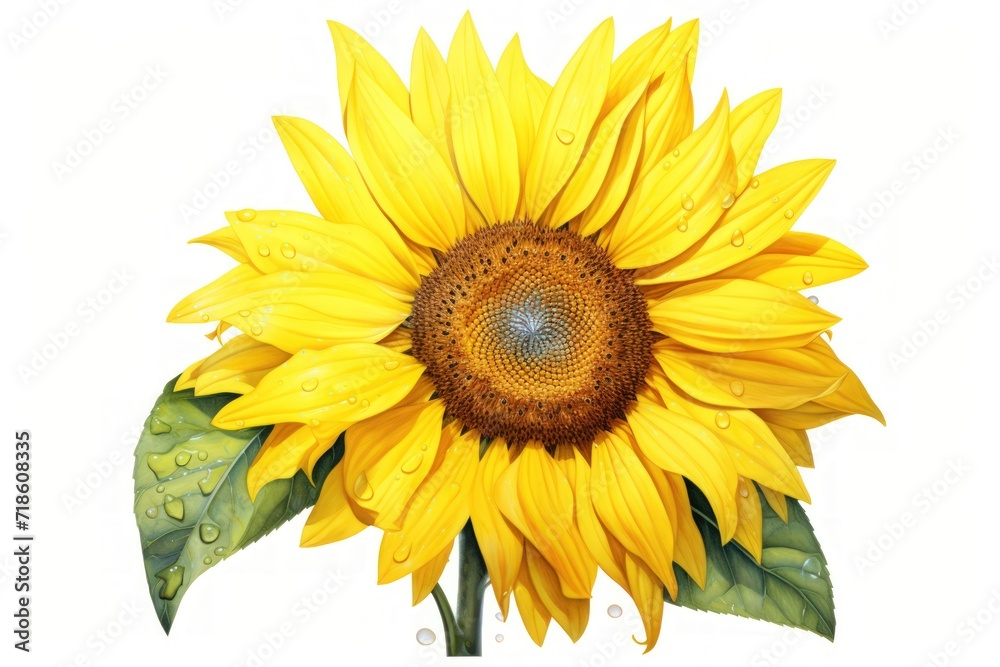 Sunflower illustration on a white background Sunflower illustration on a white background
