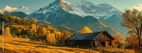 Sunlit Meadows and Mountain Peaks, Generative AI