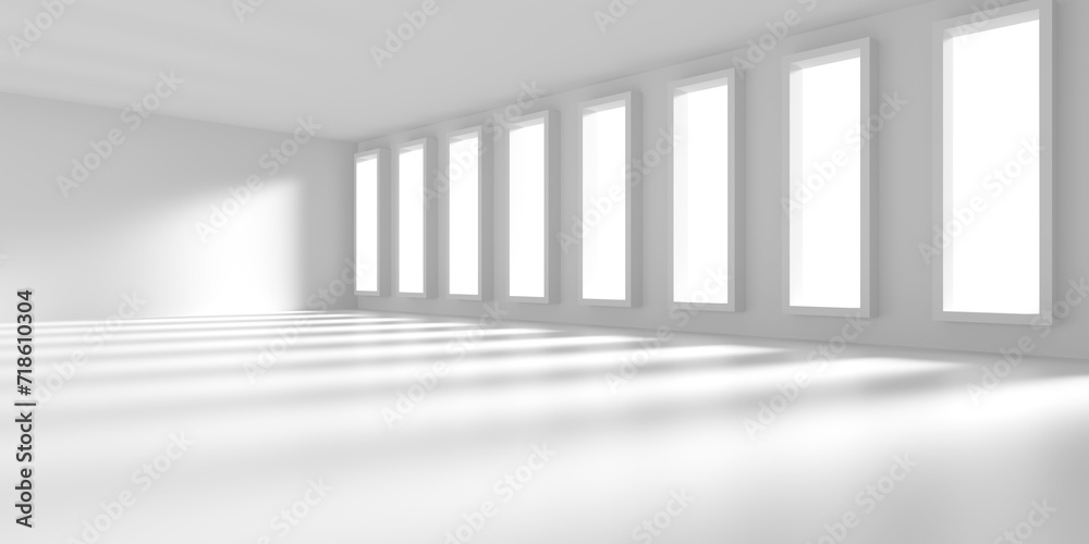 Obraz premium Empty Room. Abstract Futuristic Interior
