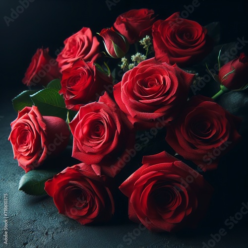 Close up fresh natural rose background flowers romantic love valentine day concept