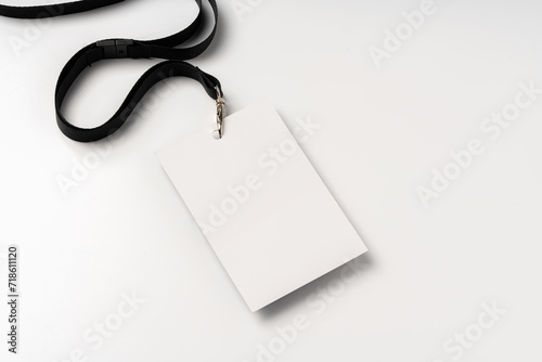 Quadro su tela Blank bagde mockup isolated on white background
