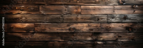A textured background of dark wood planks with rich patterns and details.
