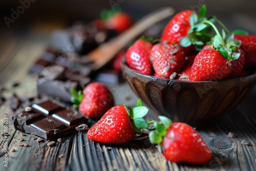 strawberries paired with chocolate