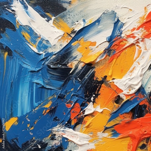 an illustration of an abstract painting using vivid colors and brush strokes