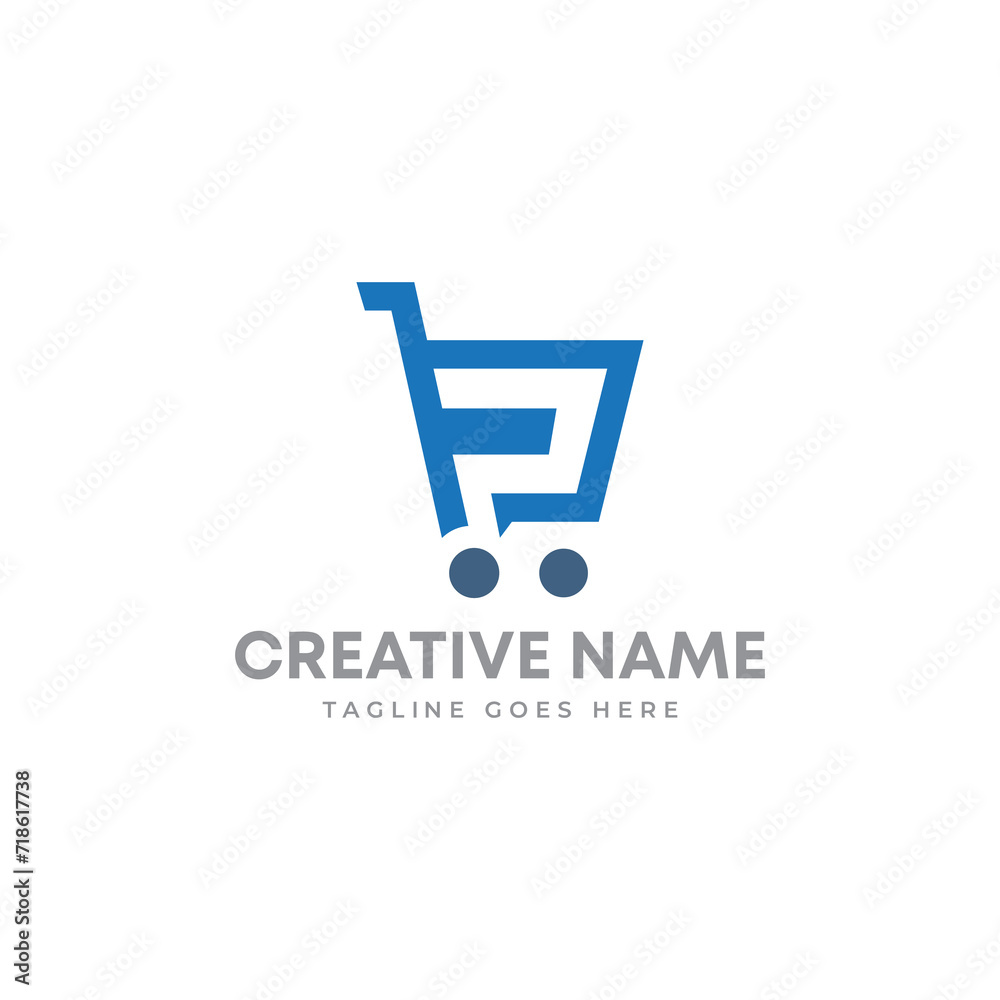 Letter BP negative space Online shop e commerce logo design with modern creative concept. letter BP cart logo Letter BP negative space Online shop e commerce logo design with modern creative concept. letter BP cart logo