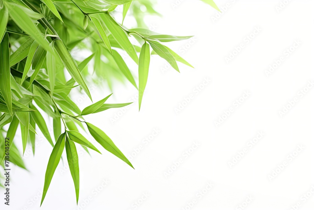Isolated green bamboo with white background Isolated green bamboo with white background