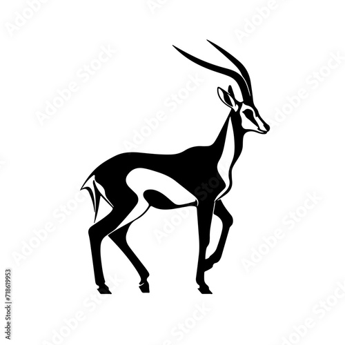 Arabian oryx of Qatar silhouette