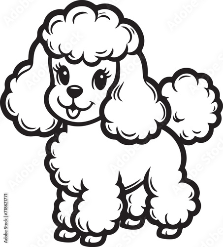 bulldog cartoon outline, line art illustration white background