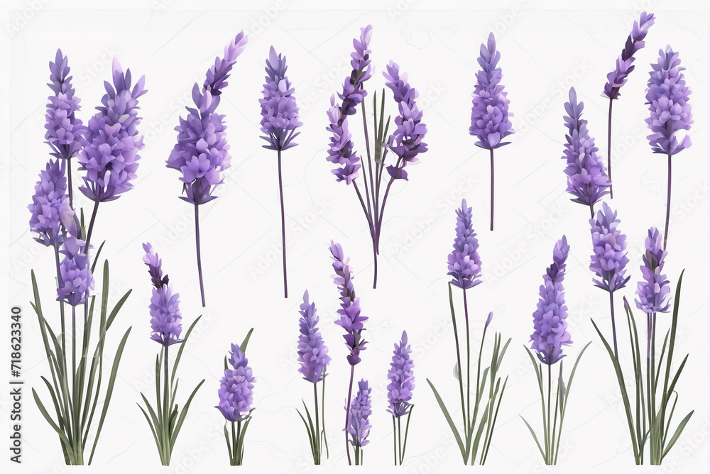 Obraz premium Background of multiple lavender materials