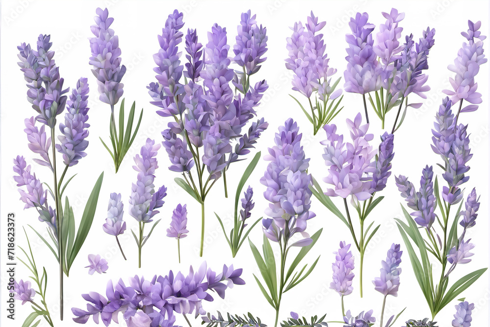 Fototapeta premium Background of multiple lavender materials
