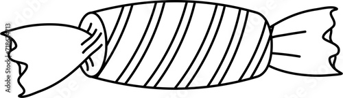 Sour candy outline illustration vector