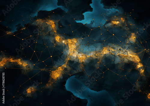 data visualization or infographic illustration of a data stream