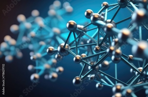 Molecular structure background. Abstract background with molecule DNA. Medical, science and technology concepts