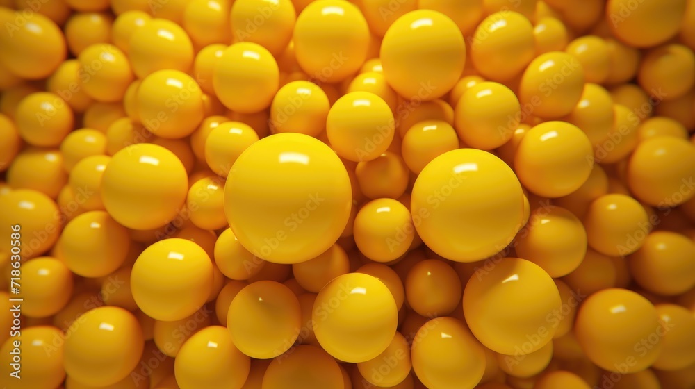 A background filled with yellow colour balls A background filled with yellow colour balls