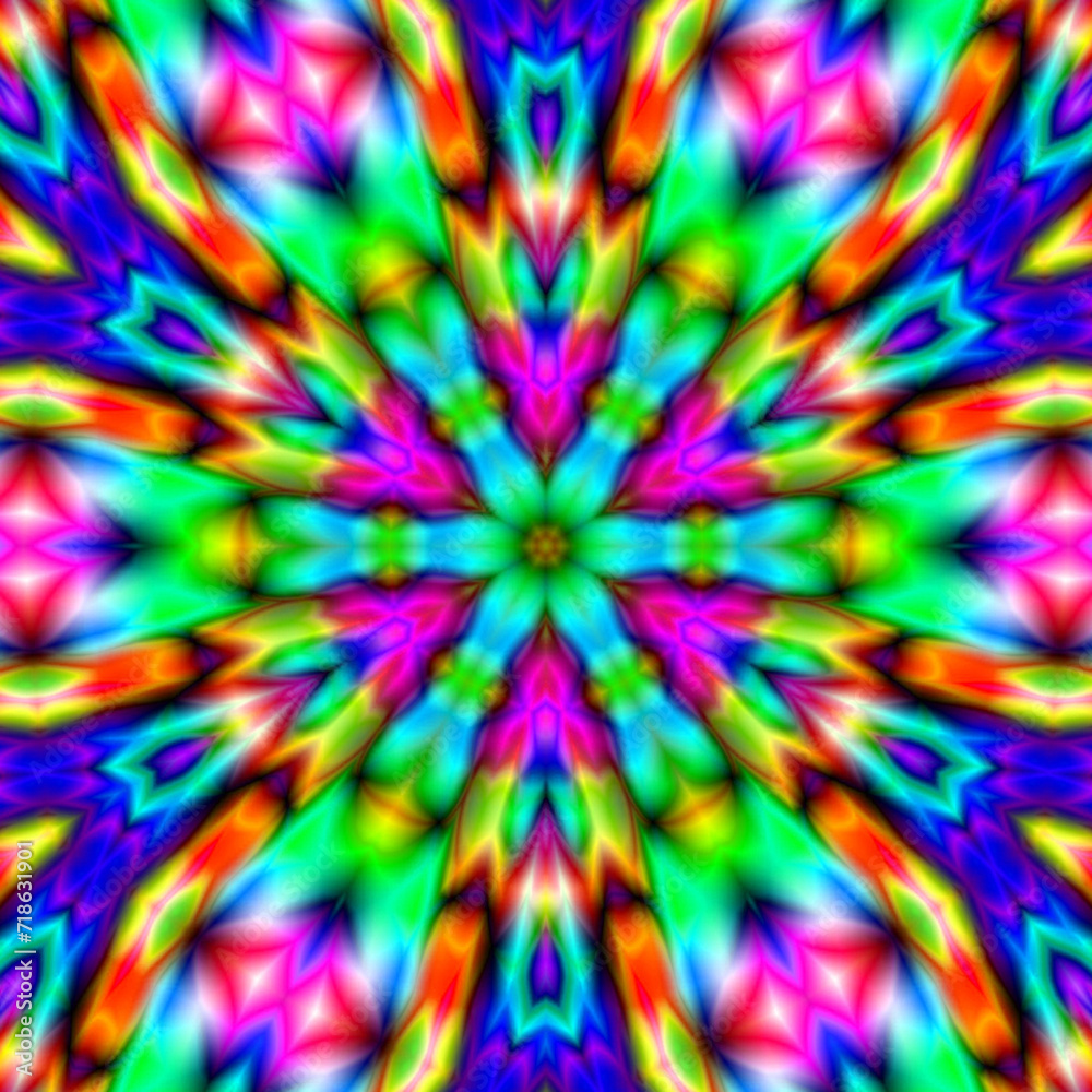 Obraz premium PSYCHEDELIC ART . bright combination of colors . amazing colors drawings psychedelic content. NEW TECHNIQUES OF ARTISTIC EXPRESSIVENESS