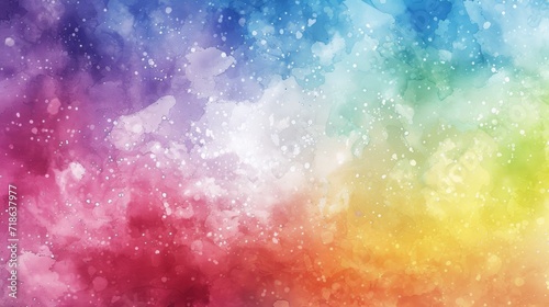 magical rainbow world abstract watercolor background © fledermausstudio