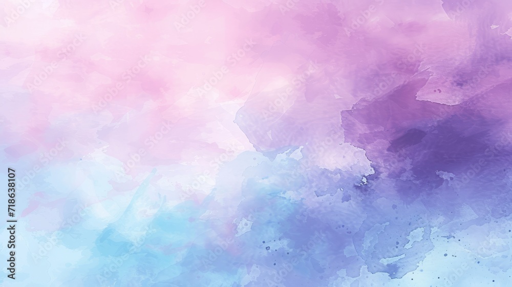 Obraz premium Light sky pink, purple shades and blue watercolor abstract background
