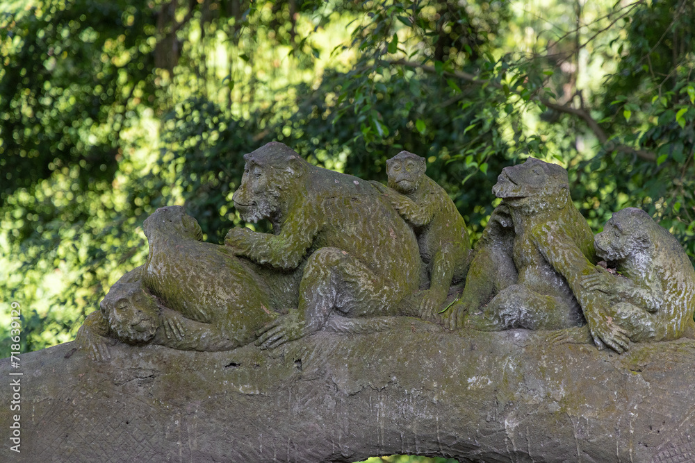 Statues in Monkey forest Ubud, Bali Statues in Monkey forest Ubud, Bali