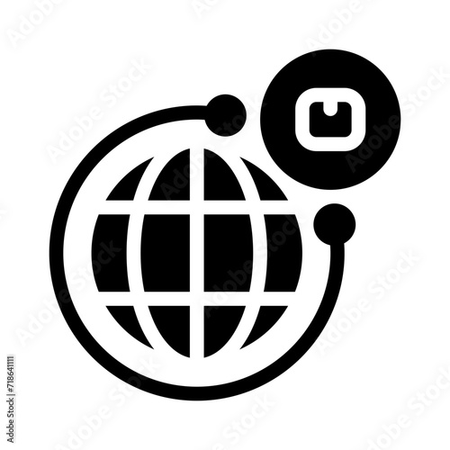 global network glyph icon