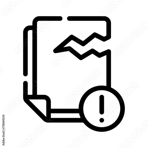 corrupted file line icon