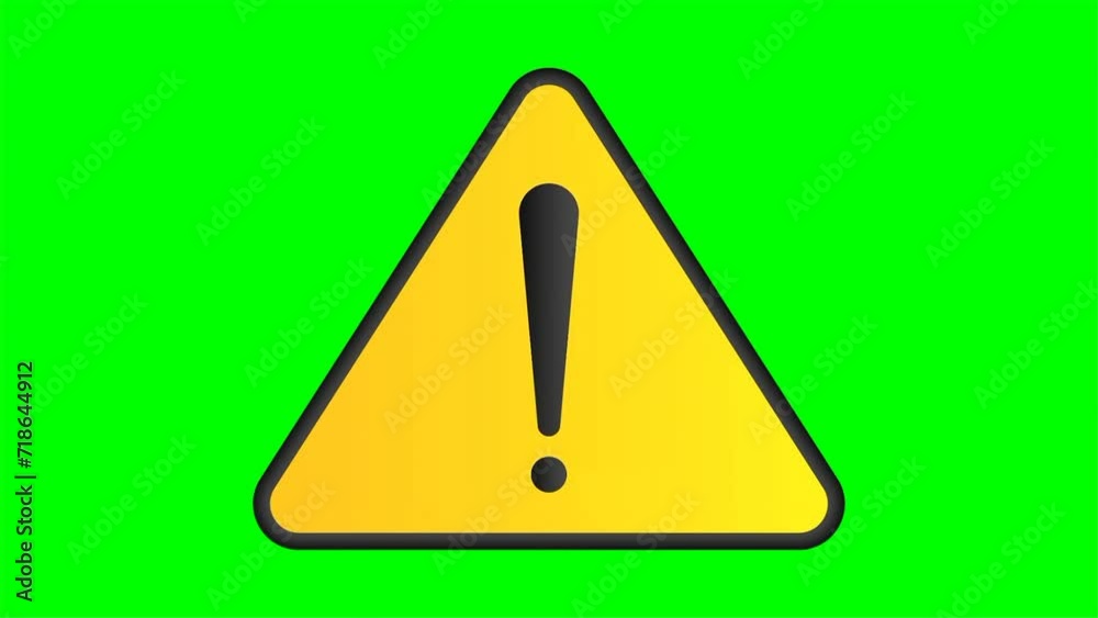 Warning Sign Motion Video In Yellow Triangle Shape On Green Screen Background For Caution Notice Alert Safety Road And Company Website
Warning Sign Motion Video In Yellow Triangle Shape On Green Screen Background For Caution Notice Alert Safety Road And Company Website