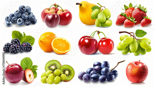Different fruits and berries