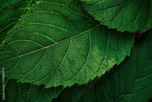 Macro of green leaves Generated by AI