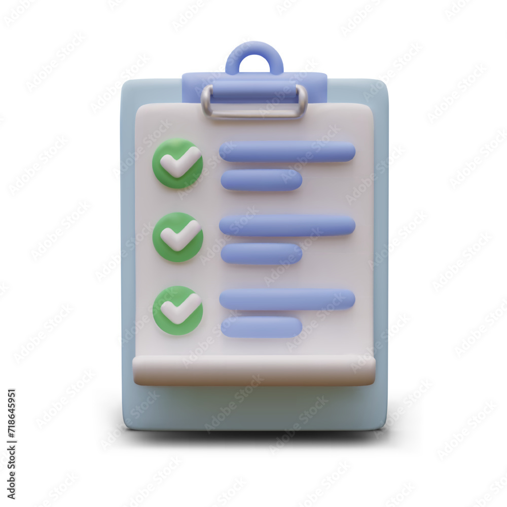 Clipboard with list in realistic style. Isolated vector model, closeup front view. Completed points of plan. Questionnaire with checkbox, text. Template for web design Clipboard with list in realistic style. Isolated vector model, closeup front view. Completed points of plan. Questionnaire with checkbox, text. Template for web design