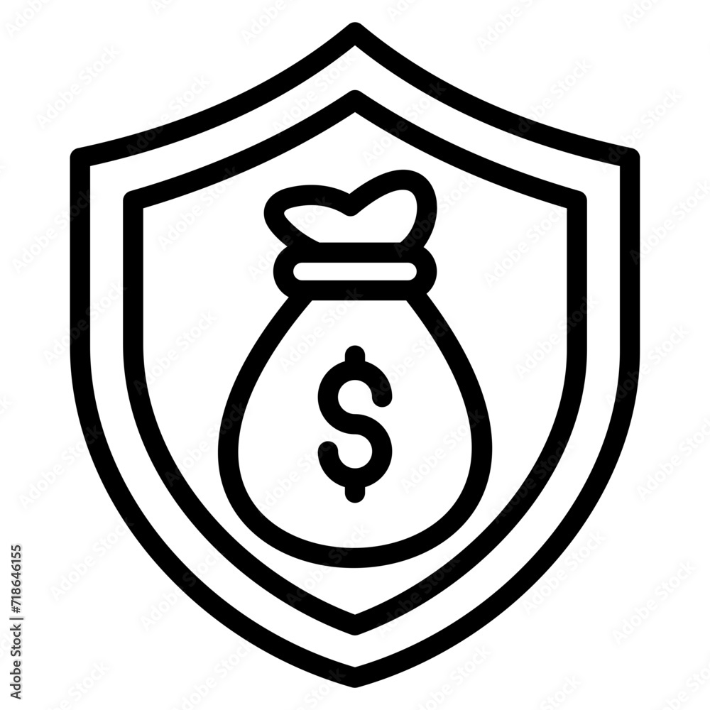 Money Shield Icon Element For Design Money Shield Icon Element For Design