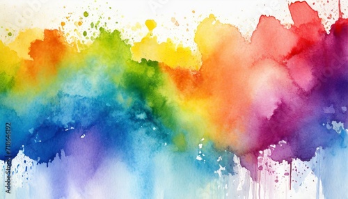 Fluid Fantasia  Whimsical Watercolor Gradients on a White Banner 