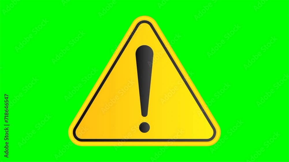 Warning Sign Motion Video In Yellow Triangle Shape On Green Screen Background For Caution Notice Alert Safety Road And Company Website
Warning Sign Motion Video In Yellow Triangle Shape On Green Screen Background For Caution Notice Alert Safety Road And Company Website