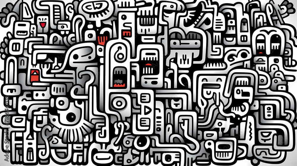 Cute graffiti art abstract background poster web page PPT, art background