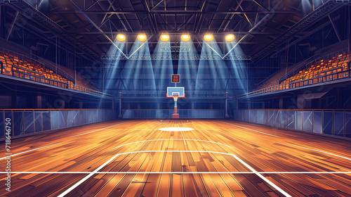 Shining basketball court © Cybonad