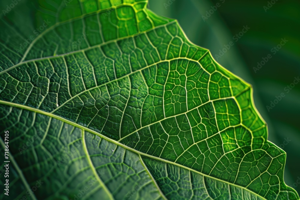 Macro of green leaves Generated by AI