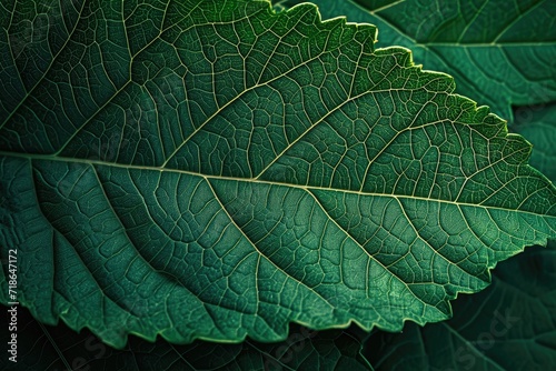 Macro of green leaves Generated by AI © Wayu