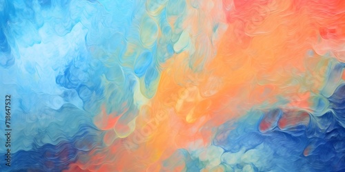 Abstract Art of Colorful Liquid Blending