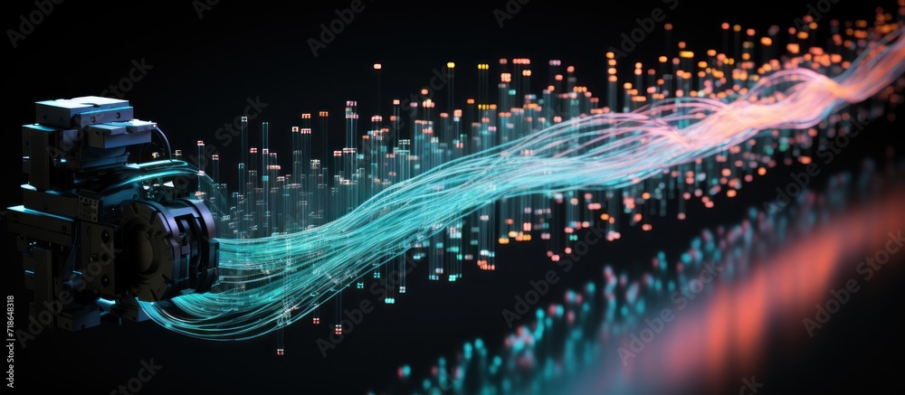 Data transmission with Motion of digital data flow