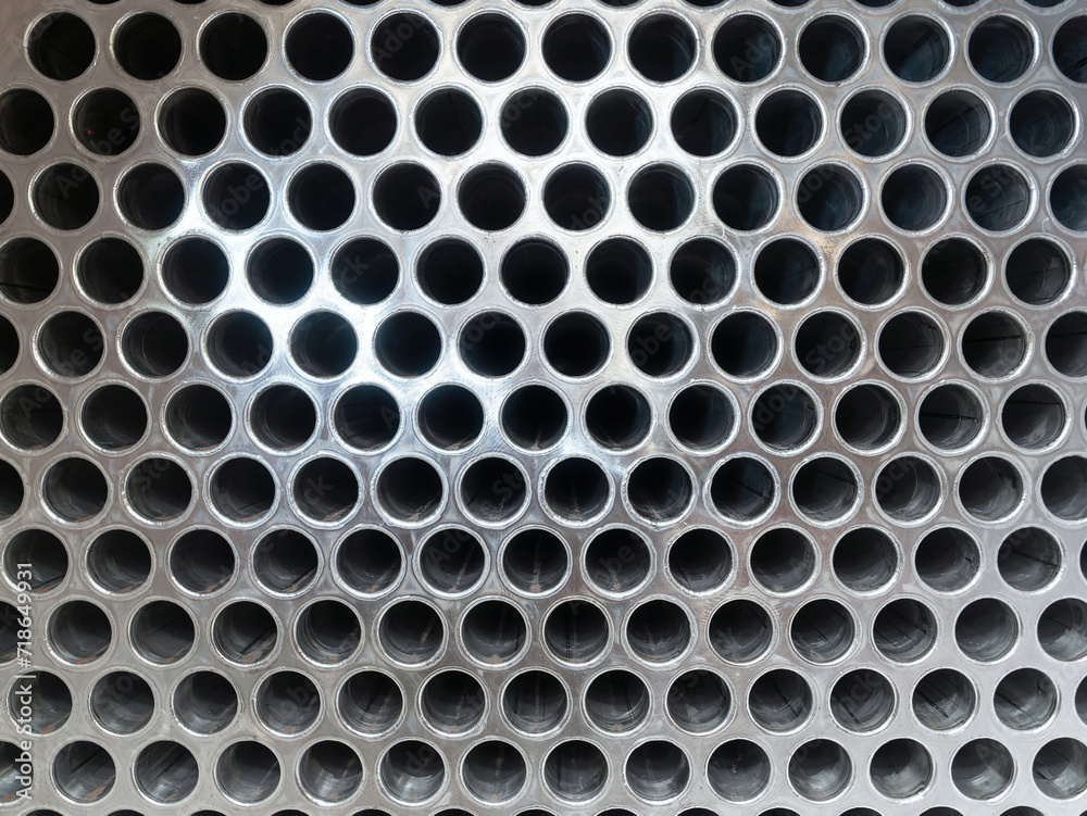 End plate of shell and tube condenser.
