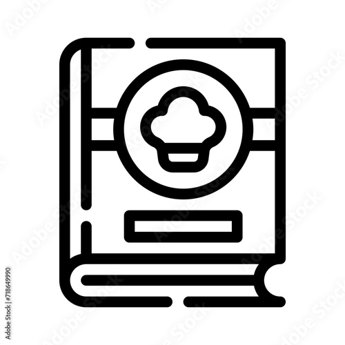 recipe book line icon
